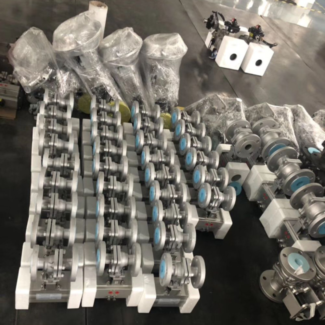 上海永龍氣動(dòng)切斷球閥半產(chǎn)品