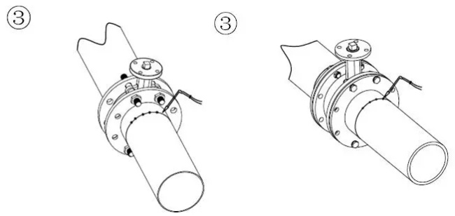 開關(guān)型電動(dòng)蝶閥安裝示意圖
