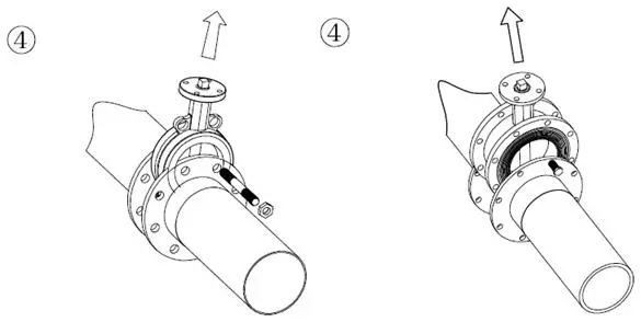 開關(guān)型電動(dòng)蝶閥安裝示意圖