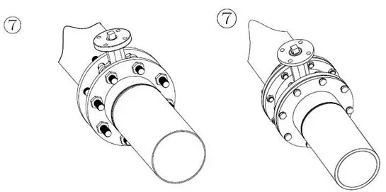 開關(guān)型電動(dòng)蝶閥安裝示意圖